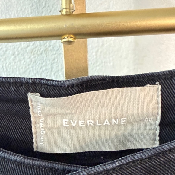 Everlane- Black barrel Denim Trousers- Size 00 - Picture 2 of 5
